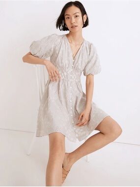 madewell denim scoopneck mini dress Denim Scoopneck Mini Dress